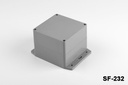 [SF-232-0-0-D-0] SF-232 IP-67 Montaj Ayaklı Contalı Kutu (Koyu Gri, Düz Kapak)