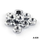 [A-639-0-0-M-0] Tuerca M4x0,7x3 mm Gris Metálico