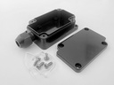 [TB-204-C-0-S-V0]  TB-204 IP-67 Enclosure with Moulded-on Cable Gland  (1x8 mm, Black, w One Gland, ABS, Flat Cover, No Terminal, V0)