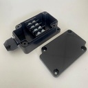 [TB-204-B-0-S-V0] TB-204 IP-67 Enclosure with Moulded-on Cable Gland  (1x8 mm, Black, w One Gland, ABS, Flat Cover, w Terminal, V0)
