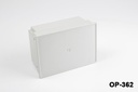 [OP-362-K-0-G-0] Caja para panel de operador OP-362 (Gris claro , Apertura de pantalla cerrada )