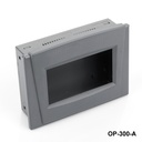 [OP-300-A-0-D-0]  OP-300 Operator Panel Enclosure ( Dark Gray, HB, w Ventilation, Open Display Opening Curved Window )