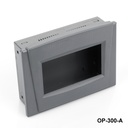 [OP-300-A-0-D-0] OP-300 bedieningspaneelbehuizing ( Donkergrijs, HB, w Ventilatie, Open Display Opening Gebogen Venster )