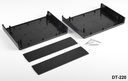 [DT-220-0-0-S-S] Caja de plástico para proyectos DT-220 ( negra, panel negro , sin kit de montaje)