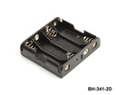 4 pcs Suporte de pilhas tamanho UM-3 / AA (lado a lado) (soldável)