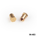 M4 8,3 mm Hex Brass Threaded Insert