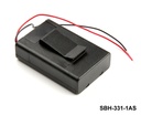 3 pezzi Supporto per batteria UM-3 / AA (fianco a fianco) (cablato) (con interruttore) (coperto) (clip da cintura)