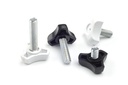 VD-660 M6 Clamping Knob, Thumb Screw, Plastic Headed, 3 Arm Mini