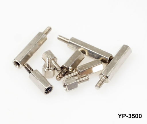 [YP-3505-0-0-P-0] Brass Male M2,5 / Female M3 Screws Standoff