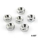 M5x0,8x4 mm fémszürke anyák